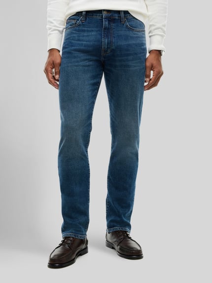 Tommy Hilfiger straight fit jeans van katoenmix model 'DENTON SLIM STRAIGHT JONE' Blauw - 4