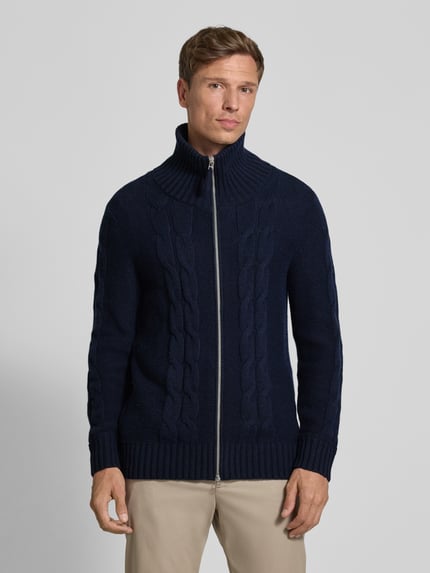 FTC Cashmere Strickjacke aus Baumwoll-Kaschmir-Mix Marine 4
