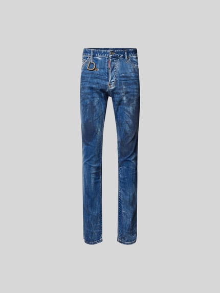 Dsquared2 skinny fit jeans in used-look Blauw - 2