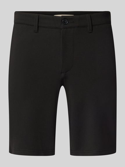 ONLY & SONS Bermudy o kroju regular fit z mieszanki wiskozy model 'MARK' Czarny 2