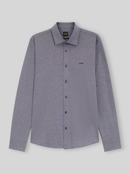 BOSS Orange Slim Fit Freizeithemd aus reiner Baumwolle Modell 'Mysoft_2' Marine 2