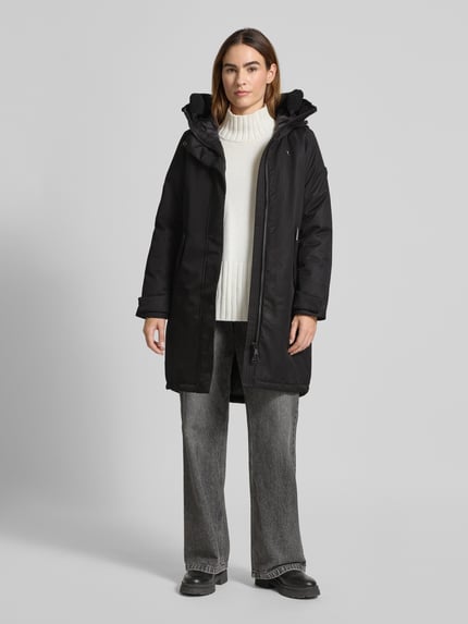 khujo Lange parka met blinde ritssluiting, model 'SEMIE2' Zwart - 1
