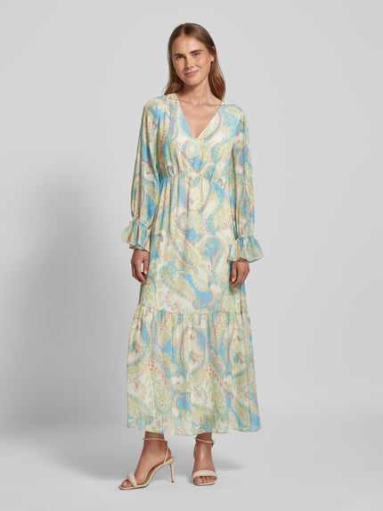 s.Oliver BLACK LABEL Maxi-jurk met V-hals Geel - 4