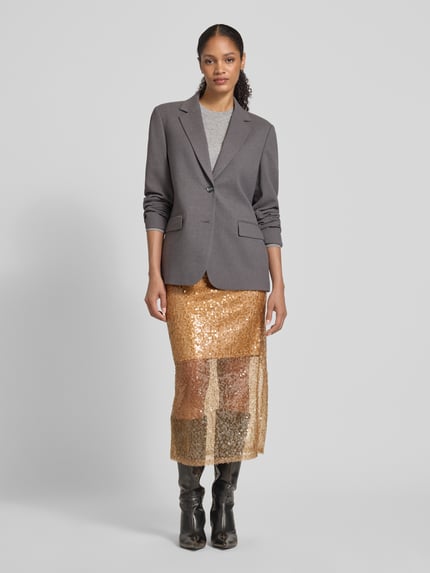 Jake*s Collection Regular Fit Blazer mit Pattentaschen Dunkelgrau 1