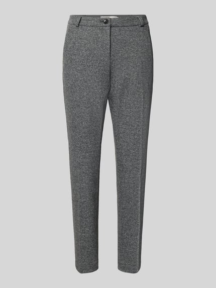 Produktfoto, Schmale Hose mit Baumwoll-Anteil Modell 'MARON S' von Brax in Grau, strukturierte Oberfläche, Damen Schmale Hose von Brax