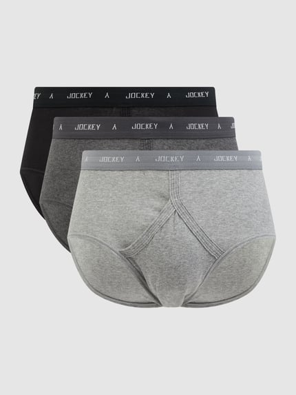 Jockey Slip im 3er-Pack Mittelgrau Melange 1