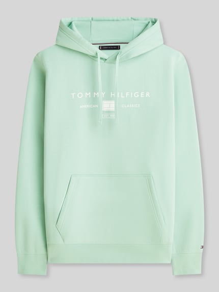 Tommy Hilfiger Regular Fit Hoodie mit Logo-Print Mint 2