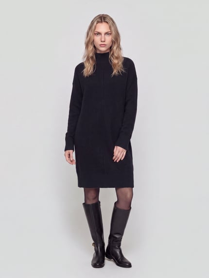 Marc O'Polo DENIM Strickkleid mit Mock Neck Black 1