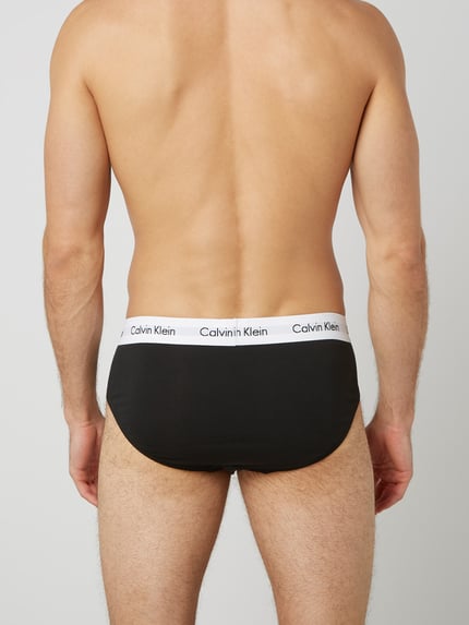 Calvin Klein Underwear Slips aus Baumwoll-Mix im 3er-Pack Black 4