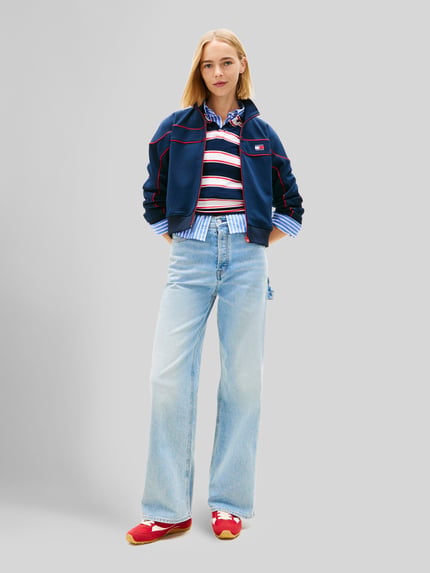 Tommy Jeans Wide & Loose Fit Jeans aus Baumwoll-Mix Modell 'CLAIRE' Jeansblau 1