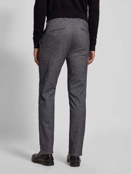 Brax Slim Fit Hose mit Gesäßtaschen Modell 'Fabio' Silber 5