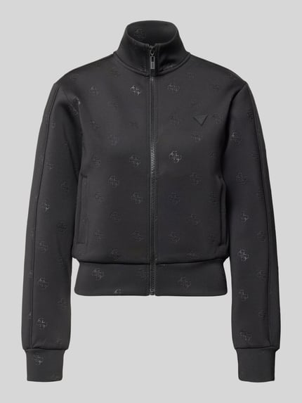 GUESS Activewear Bluza rozpinana ze wzorem z logo model 'CALISTA' Czarny 2