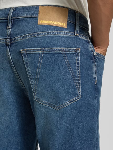 ARMEDANGELS tapered fit jeans van mix van katoen en lyocell model 'AARJO TARPA' Donkerblauw - 3