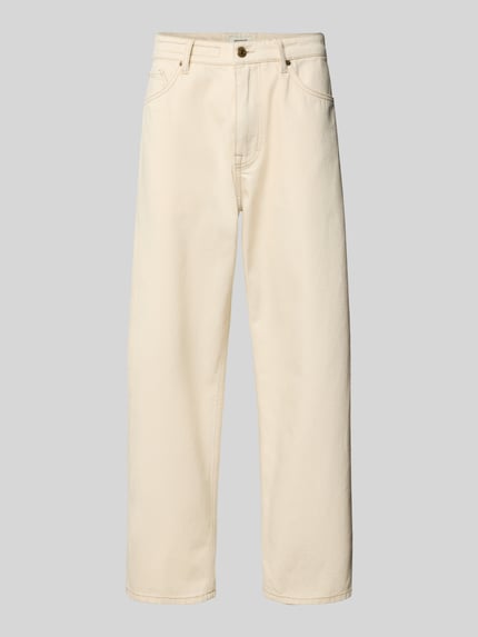 Produktfoto, Relaxed Fit Jeans aus reiner Baumwolle von Drykorn w jasnym beżu, 5 kieszeni, szerokość w rozmiarze 33/34: 43 cm, długość nogawki: 72 cm