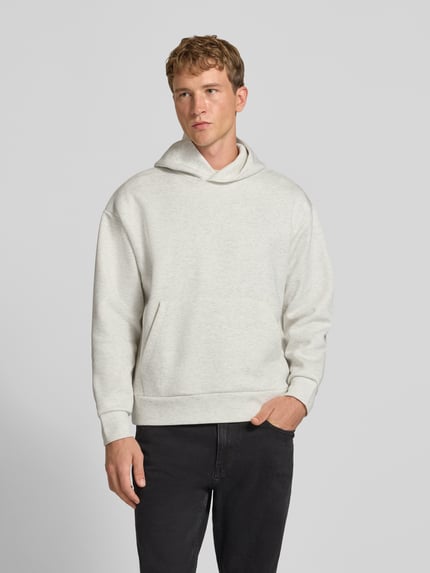 JACK & JONES Relaxed Fit Hoodie mit Baumwoll-Anteil Modell 'Barron' Hellgrau Melange 4