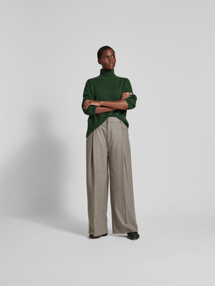 Victoria Beckham Sweter ze stójką Ciemnozielony 1
