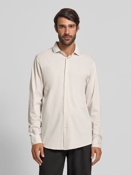Armani Exchange Regular Fit Freizeithemd mit Haifischkragen Stein 4