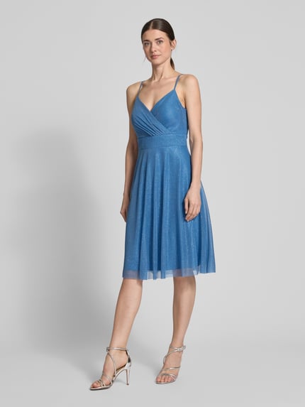 TROYDEN COLLECTION Cocktailkleid mit Taillenband Bleu 1