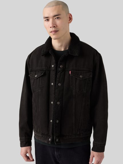 Levi's® kurtka jeansowa o kroju regular fit z czystej bawełny Czarny 1