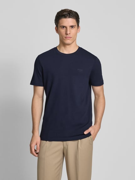 JOOP! JEANS T-Shirt mit Strukturmuster Modell 'Aslomar' Marine 4