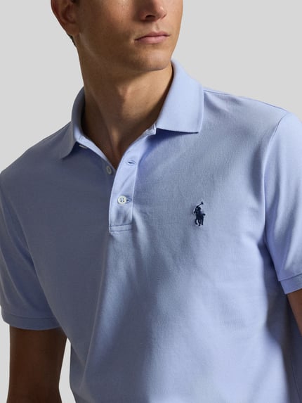 Polo Ralph Lauren Regular Fit Poloshirt aus Baumwoll-Mix Bleu 3