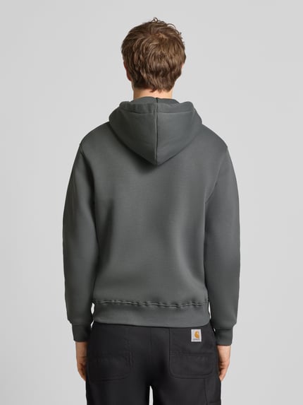 Alpha Industries Hoodie met labelprint en kangoeroezak Donkergrijs - 5
