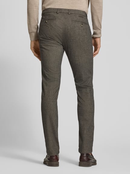 bugatti broek met steekzakken in modern fit Kaki - 5