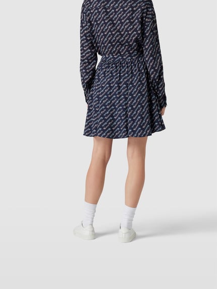 Kenzo minirok met all-over labelprint Donkerblauw - 5