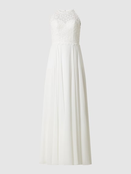 LUXUAR FASHION Brautkleid aus Spitze und Chiffon Offwhite 2