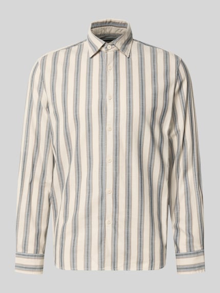 Marc O'Polo Regular Fit Freizeithemd aus Baumwoll-Lyocell-Mix Beige 2