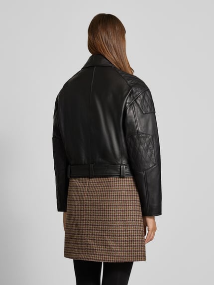 Lauren Ralph Lauren Bikerjacke aus Lammleder Modell 'GLANCEE' Black 5