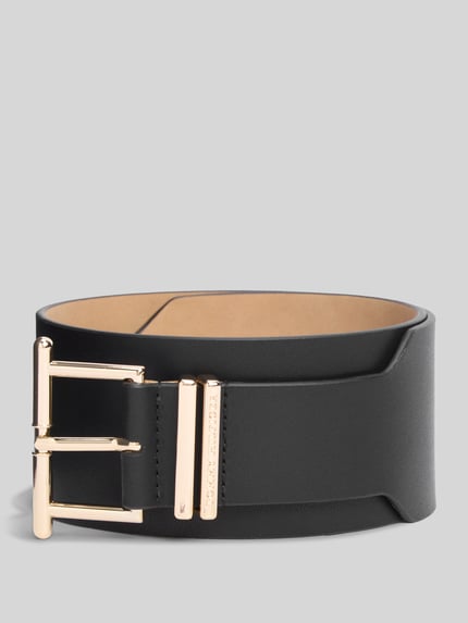 Tommy Hilfiger Pasek w talii z naturalnej skóry z wytłoczonym logo Czarny 1
