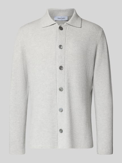 Gran Sasso Strickjacke aus Schurwoll-Mix mit Kaschmir-Anteil Beige 2