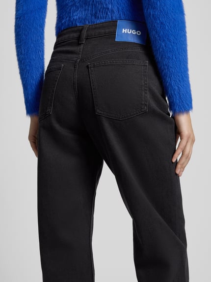 HUGO Blue Straight leg jeans in 5-pocketmodel, model 'Elyah' Zwart - 3