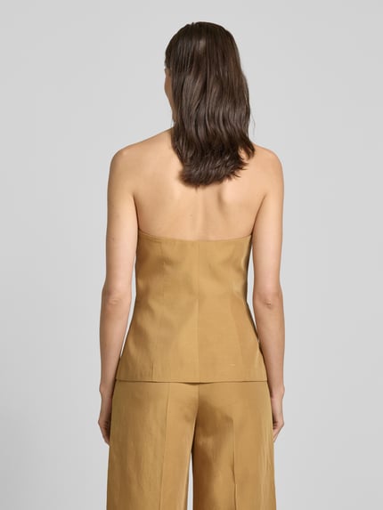 Jake*s Cocktail Slim Fit Bandeau-Top mit Leinen-Anteil Senf 5