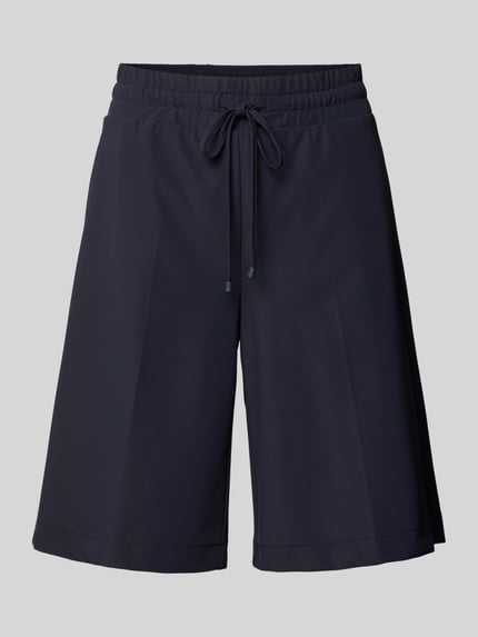 CAMBIO Wide leg korte broek met achterzakken, model 'CLARA' Marineblauw - 2