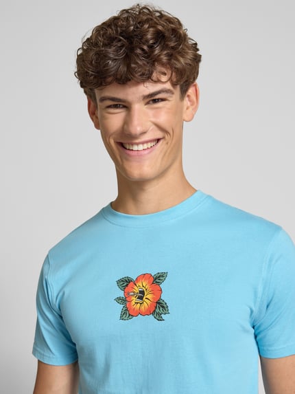 Santa Cruz T-Shirt mit Rundhalsausschnitt Hellblau 3