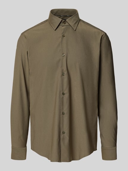 BOSS Regular Fit Businesshemd mit Kentkragen Modell 'JOE' Oliv 2