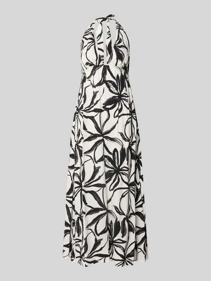 A-Linie Strandkleid aus reiner Viskose Modell 'ABSTRACT FLORAL DRESS ' Shop The Look MANNEQUINE