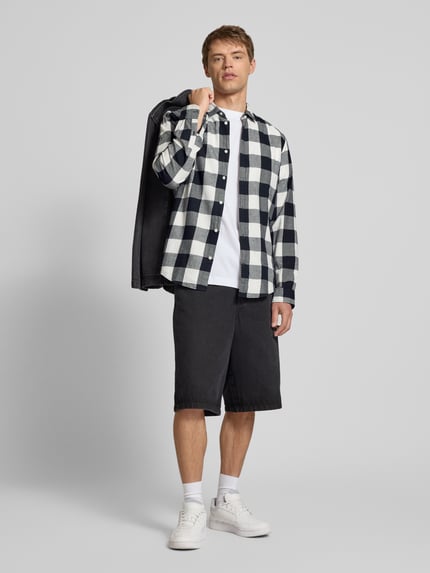 JACK & JONES Regular fit vrijetijdsoverhemd van twill, model 'Gingham' Wit - 1