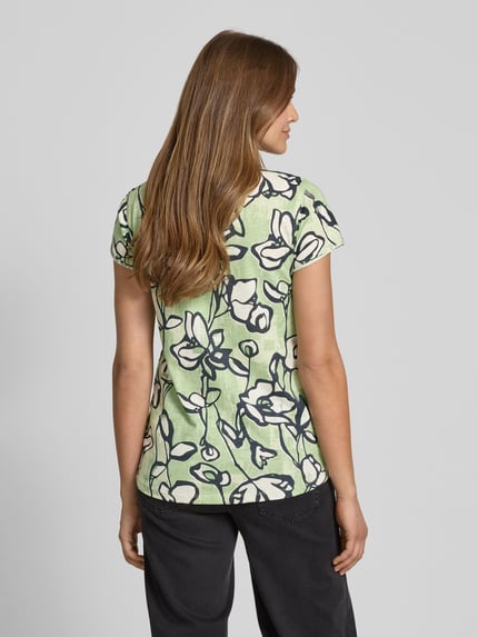 Tom Tailor Regular Fit T-Shirt aus reiner Baumwolle Hellgruen 5