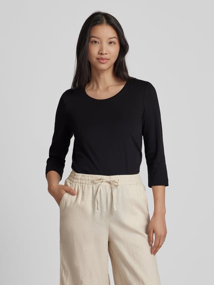 Christian Berg Woman T-shirt met 3/4-mouwen in effen design Zwart - 4