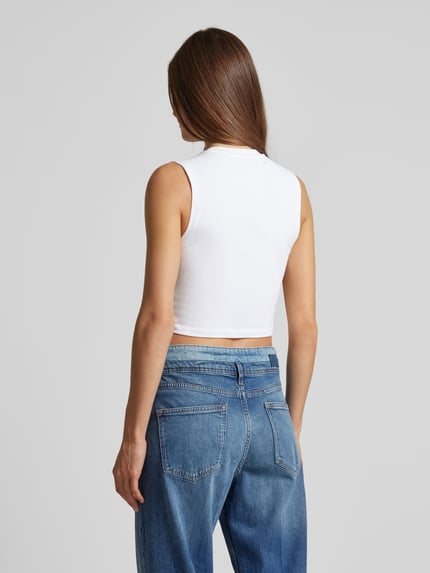 Jake*s Casual Tanktop in Ripp-Optik Weiss 5