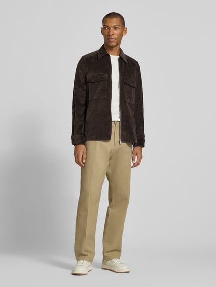 DRYKORN Regular Fit Cordjacke aus Baumwoll-Mix Dunkelbraun 1