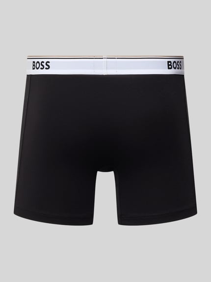 BOSS Obcisłe bokserki z Mieszanka bawełny w Zestaw 3 szt. Model 'BOXER' Czarny 3