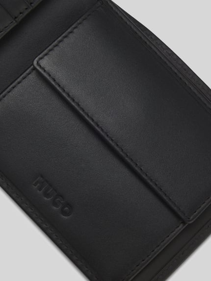 HUGO Portemonnaie aus echtem Rindsleder Modell 'Tibby_2.0_Trifold' BLACK 3