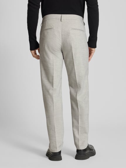 Profuomo Relaxed Fit Hose mit Bügelfalten Hellgrau 5