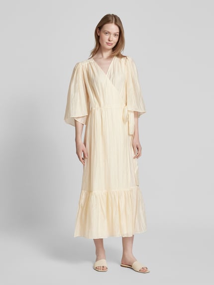 STELLA NOVA Maxi-jurk in wikkellook Beige - 4