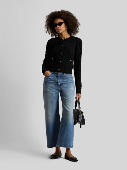 Polo Ralph Lauren Regular Fit Strickjacke aus Woll-Kaschmir-Mix mit Zierknöpfen BLACK 1