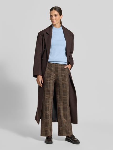 Raffaello Rossi Business-Hose mit Glencheck-Muster Dunkelbraun 1